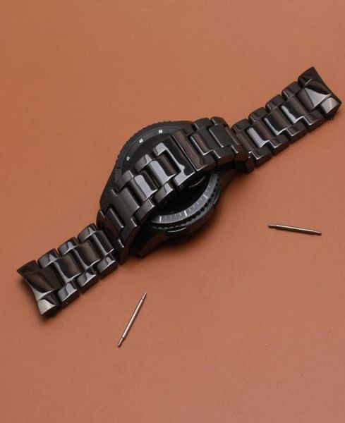 replacement curved ends watchbands for samsung gear s3 black ceramic polished watch strap bracelet special watchband matel clasp h2921208, Black;brown
replacement curved ends watchbands for samsung gear s3 black ceramic polished watch strap bracelet special watchband matel clasp h2921208, Black;brown