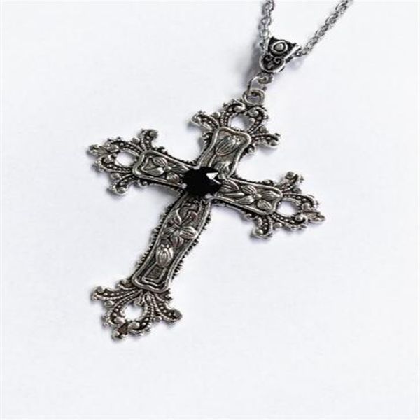large detail cross diamond pendant jewelry necklace gothic punk jewelry fashion charm manifesto women's gift ab1218, Silver
large detail cross diamond pendant jewelry necklace gothic punk jewelry fashion charm manifesto women's gift ab1218, Silver