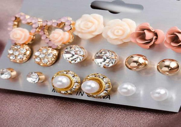 stud 12 9 pairsset women039s pearl flower crystal studs earrings girls elegant rose heart ear jewelry gift2800560, Golden;silver
stud 12 9 pairsset women039s pearl flower crystal studs earrings girls elegant rose heart ear jewelry gift2800560, Golden;silver