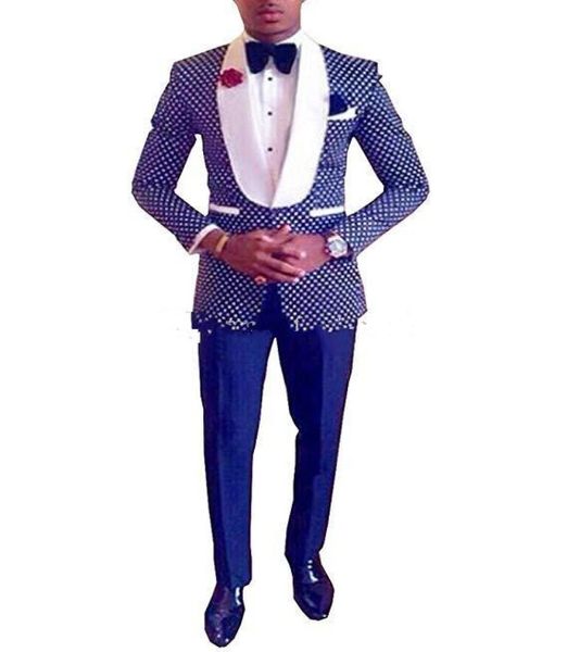 one button blue polka dot wedding groom tuxedos shawl lapel groomsmen mens dinner blazer suits jacketpantstie 2575004677, Black;gray
one button blue polka dot wedding groom tuxedos shawl lapel groomsmen mens dinner blazer suits jacketpantstie 2575004677, Black;gray