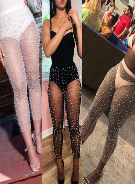women mesh beaded pearl sheer transparent leggings see through skinny pencil pants club wear capris trouser pantalon6679415, Black;white
women mesh beaded pearl sheer transparent leggings see through skinny pencil pants club wear capris trouser pantalon6679415, Black;white
