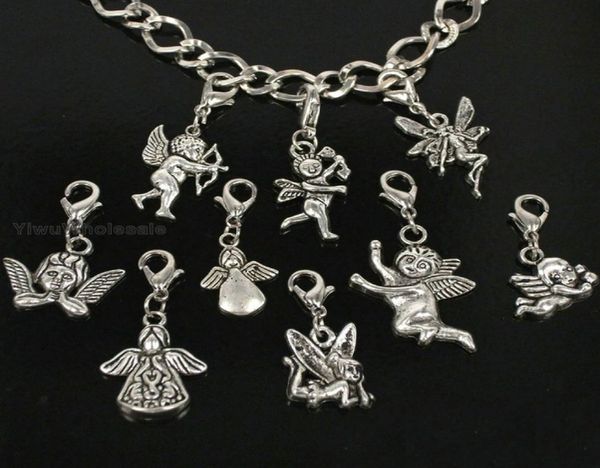 50pcs vintage sliver mixed angel fairy lobster clasp charm clip pendant for bracelets necklace diy metal jewelry making girls bijo3657811, Bronze;silver
50pcs vintage sliver mixed angel fairy lobster clasp charm clip pendant for bracelets necklace diy metal jewelry making girls bijo3657811, Bronze;silver