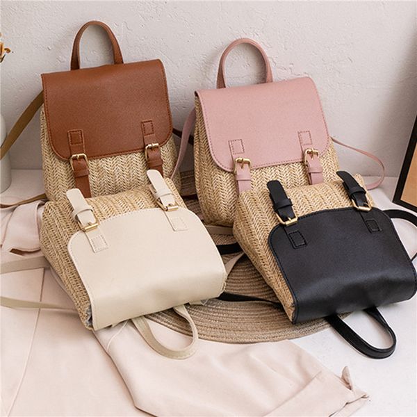 school bags straw for women mini retro weave handbag women's niche designer bag highend small rattan woven backpack 230804
school bags straw for women mini retro weave handbag women's niche designer bag highend small rattan woven backpack 230804