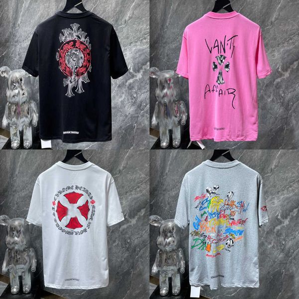 men's fashion luxury t shirts brand ch t-shirts designers men women tees horseshoe sanskrit cross print classics cotton t-shirt loose, White;black 
men's fashion luxury t shirts brand ch t-shirts designers men women tees horseshoe sanskrit cross print classics cotton t-shirt loose, White;black