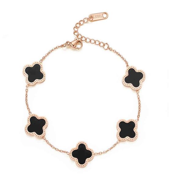 japan and south korea fashion titanium steel clover five flower female lucky grass acrylic 18k rose gold bracelet2895048, Black
japan and south korea fashion titanium steel clover five flower female lucky grass acrylic 18k rose gold bracelet2895048, Black