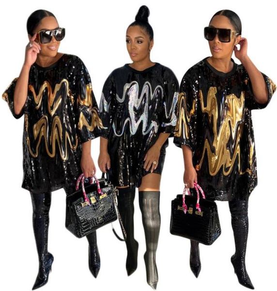 2022 fashion women casual dresses short sleeve party club sequins loose dress oversized4902470, Black;gray
2022 fashion women casual dresses short sleeve party club sequins loose dress oversized4902470, Black;gray