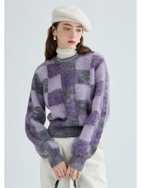 women's sweaters molan purple plaid woman sweater design autumn sweet elegant harajuku short sleeve solid fashion female 230804, White;black
women's sweaters molan purple plaid woman sweater design autumn sweet elegant harajuku short sleeve solid fashion female 230804, White;black