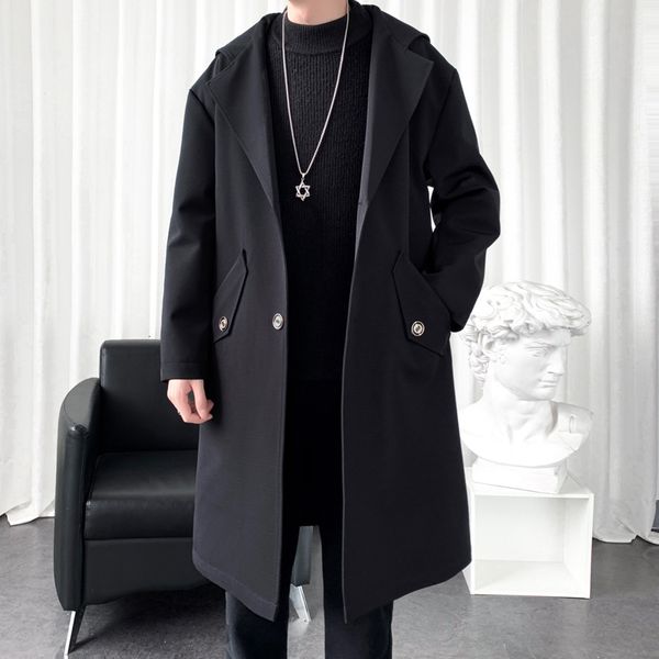 men's trench coats long mens coat british style overcoat outwear windbreakers s3xl 230804, Tan;black
men's trench coats long mens coat british style overcoat outwear windbreakers s3xl 230804, Tan;black