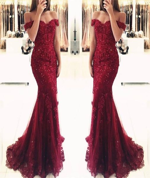 wine red burgundy prom dress lace mermaid appliques offtheshoulder evening dresses 2019 vestido de festa beaded sequins long pro8339329, Black
wine red burgundy prom dress lace mermaid appliques offtheshoulder evening dresses 2019 vestido de festa beaded sequins long pro8339329, Black
