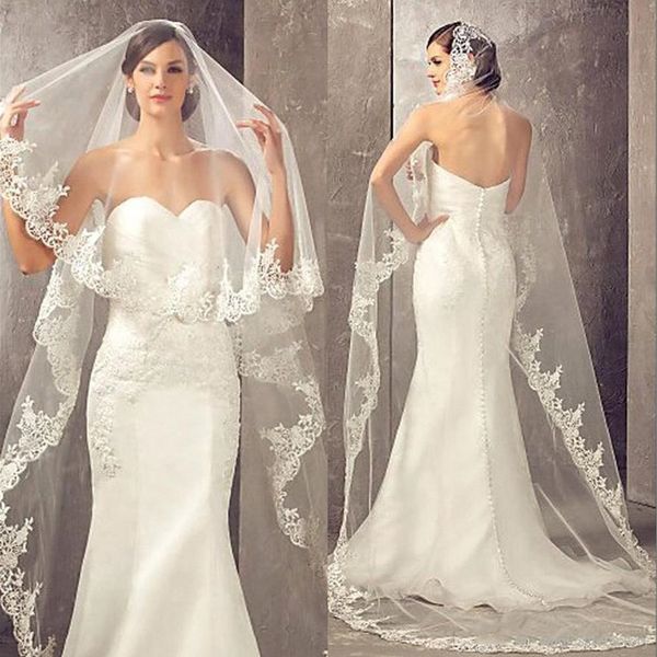 3 meters lace long wedding veil chapel length white ivory bridal veils with comb veu de noiva longo veils, Black
3 meters lace long wedding veil chapel length white ivory bridal veils with comb veu de noiva longo veils, Black