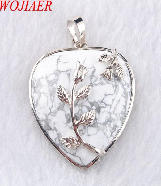 wojiaer love heart gem stone necklaces pendant natural white turquoise stone charms bohemian style women jewellery n31838029078, Silver
wojiaer love heart gem stone necklaces pendant natural white turquoise stone charms bohemian style women jewellery n31838029078, Silver