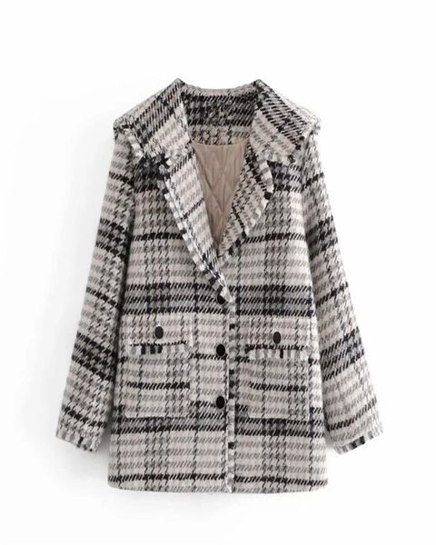 jacket women tweed plaid winter coat woman vintage long sleeve oversized jackets ladies loose casual overcoats 2105198408674, Black;brown
jacket women tweed plaid winter coat woman vintage long sleeve oversized jackets ladies loose casual overcoats 2105198408674, Black;brown