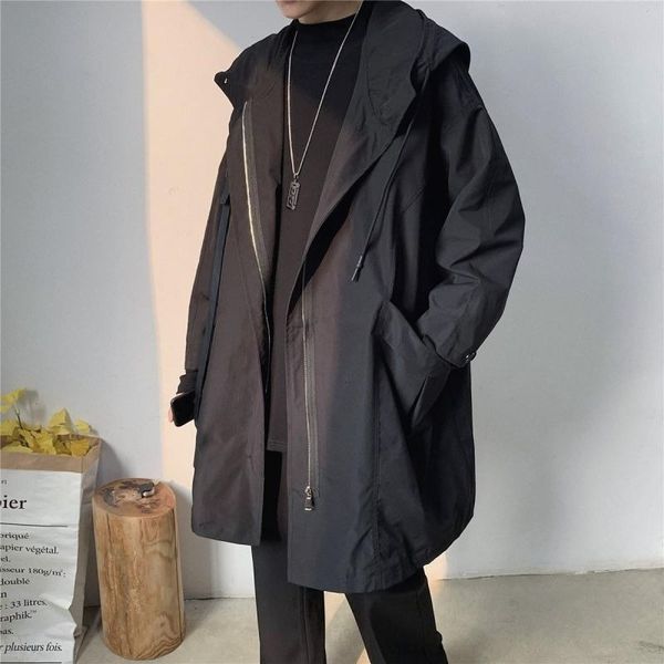 men's trench coats spring and autumn coat work loose jacket mid length hooded gown 230804, Tan;black
men's trench coats spring and autumn coat work loose jacket mid length hooded gown 230804, Tan;black