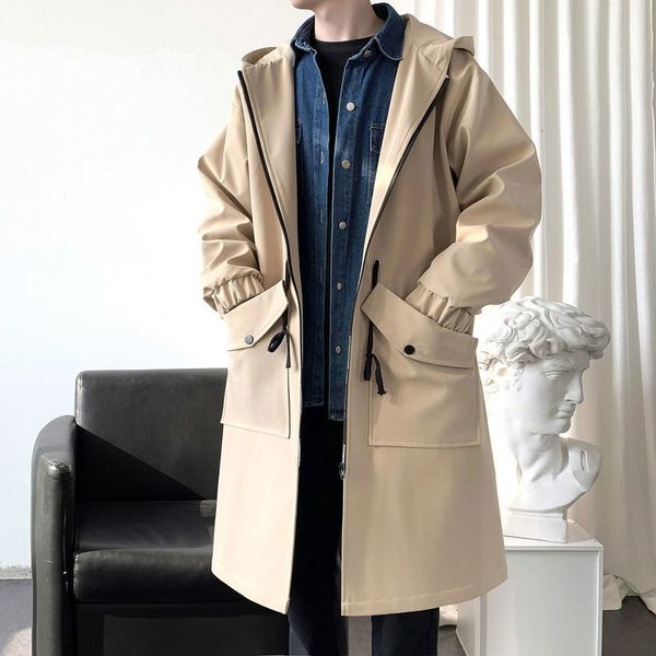 men's trench coats fashion woolen solid color single breasted lapel long coat jacket casual overcoat spring and autumn 230804, Tan;black
men's trench coats fashion woolen solid color single breasted lapel long coat jacket casual overcoat spring and autumn 230804, Tan;black