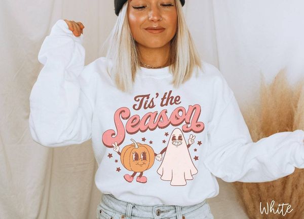 women's hoodies sweatshirts colored tis' the season pumpkin ghost sweatshirt retro women long sleeve autumn halloween pullovers st, Black
women's hoodies sweatshirts colored tis' the season pumpkin ghost sweatshirt retro women long sleeve autumn halloween pullovers st, Black