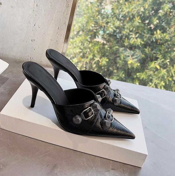 2023sandals stiletto mule slippers sandals stud buckle embellished shoes cowskin slip on open pointed toe heel luxury designers shoe for wom, Black
2023sandals stiletto mule slippers sandals stud buckle embellished shoes cowskin slip on open pointed toe heel luxury designers shoe for wom, Black
