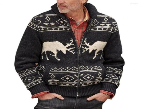 men039s sweaters knitted coat elk pattern christmas warm stand collar thick male sweater jacket for winter7618490, White;black
men039s sweaters knitted coat elk pattern christmas warm stand collar thick male sweater jacket for winter7618490, White;black