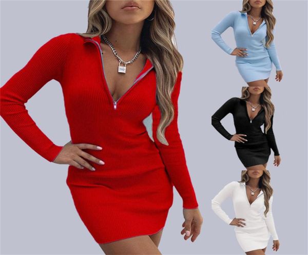 women dress autumn winter turn down collar ladies solid color high waist zipper deep vneck long sleeve mini skirt party pullover 1198485, White;black
women dress autumn winter turn down collar ladies solid color high waist zipper deep vneck long sleeve mini skirt party pullover 1198485, White;black