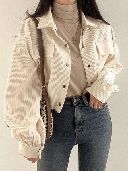 women's jackets vintage college style jacket women autumn long sleeve drawstring corduroy coats female korean fashion casual streetwear, Black;brown
women's jackets vintage college style jacket women autumn long sleeve drawstring corduroy coats female korean fashion casual streetwear, Black;brown