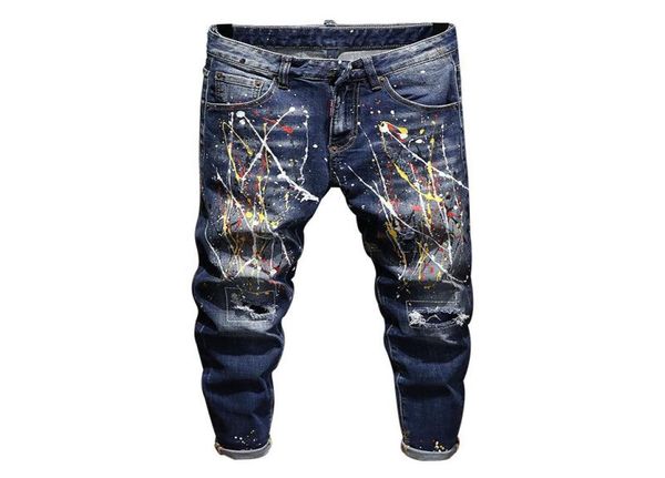 men039s jeans fashion mens hip hop casual ripped distressed skinny denim pants small straight paint splashing hole3966079, Blue
men039s jeans fashion mens hip hop casual ripped distressed skinny denim pants small straight paint splashing hole3966079, Blue
