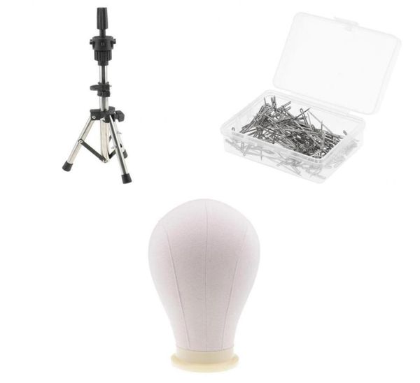 24 in cork canvas block head mannequin head with metal adjustable tripod wig stand for wigs making with 100pcs 38mm t pins9770524
24 in cork canvas block head mannequin head with metal adjustable tripod wig stand for wigs making with 100pcs 38mm t pins9770524