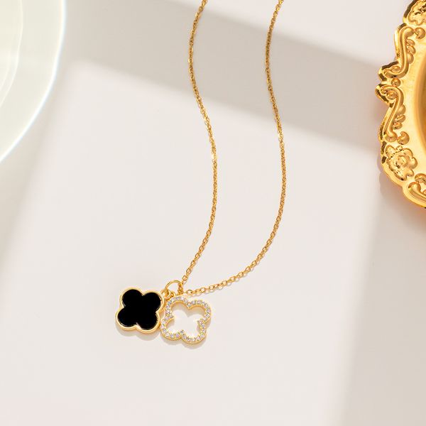 Classic Design 4 Leaf Black White Clover Necklace Stainless Steel Jewelry for Women Gift
Classic Design 4 Leaf Black White Clover Necklace Stainless Steel Jewelry for Women Gift