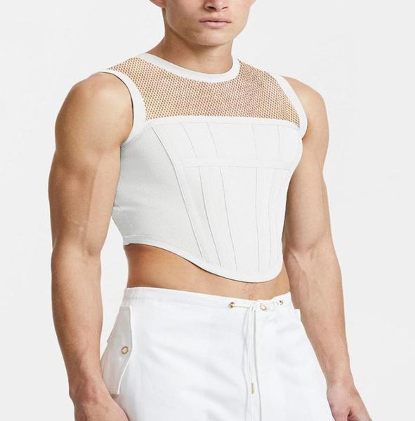 men039s tank men slim fit casual ribbed sleeveless tshirt beach solid color splicing fishnet drop4967893, White;black
men039s tank men slim fit casual ribbed sleeveless tshirt beach solid color splicing fishnet drop4967893, White;black