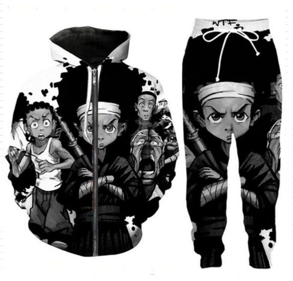 release new menwomens boondocks funny 3d print fashion tracksuits pants zipper hoodie casual sportswear l0155534824, Gray
release new menwomens boondocks funny 3d print fashion tracksuits pants zipper hoodie casual sportswear l0155534824, Gray