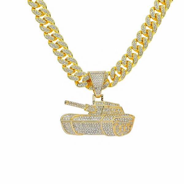 hip hop men rapper diamond pendant necklace shiny tank pendant micro-inset zircon jewelry night club accessory sweater collarbone cuban chai, Silver
hip hop men rapper diamond pendant necklace shiny tank pendant micro-inset zircon jewelry night club accessory sweater collarbone cuban chai, Silver