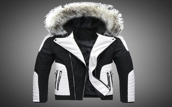 men jacket autumn winter hooded jacket faux fur jacket parka men faux leather stitching style biker motorcycle outwear jackets 2019957988, Black;brown
men jacket autumn winter hooded jacket faux fur jacket parka men faux leather stitching style biker motorcycle outwear jackets 2019957988, Black;brown