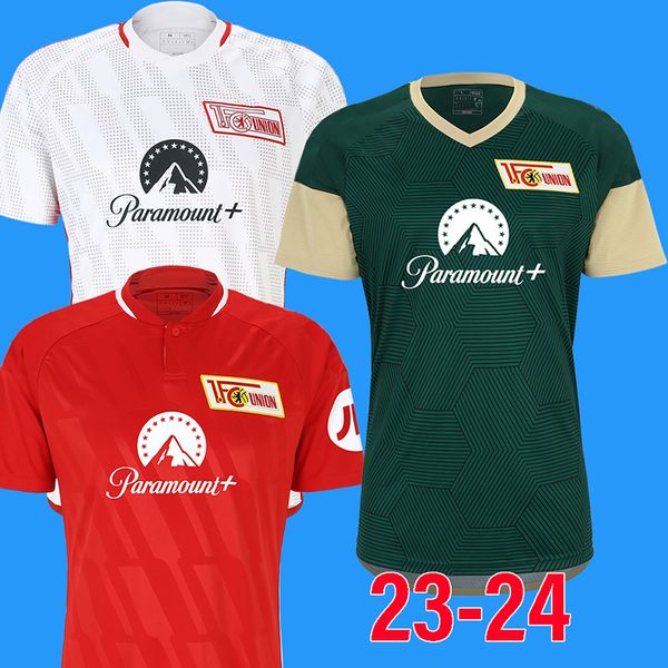 23 24 union berlin mens soccer jerseys khedira haraguchi becker thorsby trimmel oztunali seguin home away football shirts 2023 2024, Black;yellow 
23 24 union berlin mens soccer jerseys khedira haraguchi becker thorsby trimmel oztunali seguin home away football shirts 2023 2024, Black;yellow
