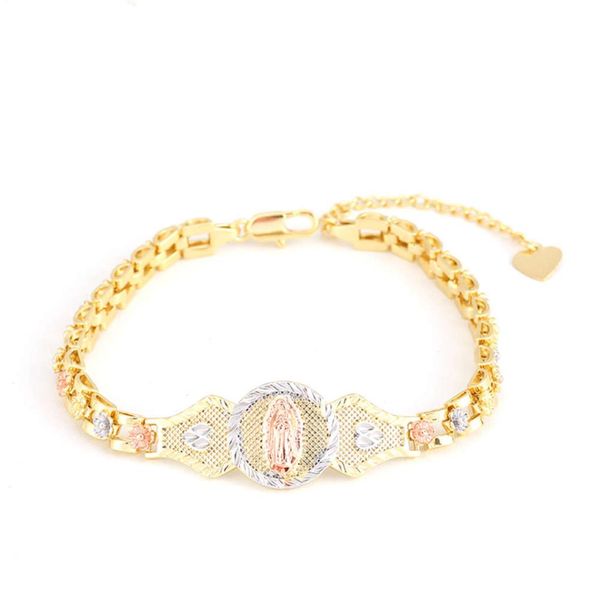 14k tricolor virgen de guadalupe bracelet religious bracelet women1118348, Golden;silver
14k tricolor virgen de guadalupe bracelet religious bracelet women1118348, Golden;silver