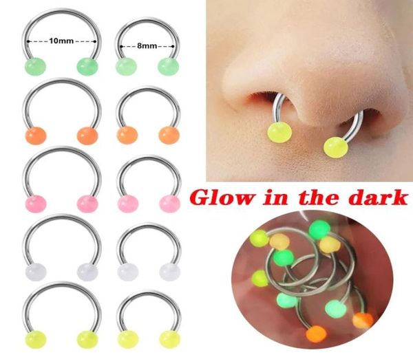 nose piercing acrylic glow in the dark hoop septum ring luminous lip cartilage earring circular ear horseshoe body jewelry3132237, Silver
nose piercing acrylic glow in the dark hoop septum ring luminous lip cartilage earring circular ear horseshoe body jewelry3132237, Silver
