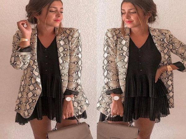new women blazers long sleeve blazer feminino snake skin print outerwear office lady work wear fall womens and blouses mx19087214101, White;black
new women blazers long sleeve blazer feminino snake skin print outerwear office lady work wear fall womens and blouses mx19087214101, White;black