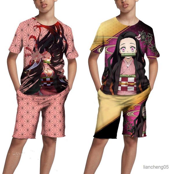 clothing sets japanese cartoon demon slayer shorts set kamado nezuko kimetsu no yaiba streetwear girls kawaii tees/shorts/suits chandal r23, White
clothing sets japanese cartoon demon slayer shorts set kamado nezuko kimetsu no yaiba streetwear girls kawaii tees/shorts/suits chandal r23, White