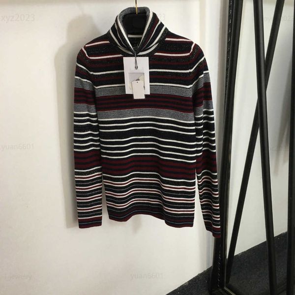 2023 designer women clothes girl pullover contrast striped high collar sweater size s-l long sleeved knit luxurious, White
2023 designer women clothes girl pullover contrast striped high collar sweater size s-l long sleeved knit luxurious, White
