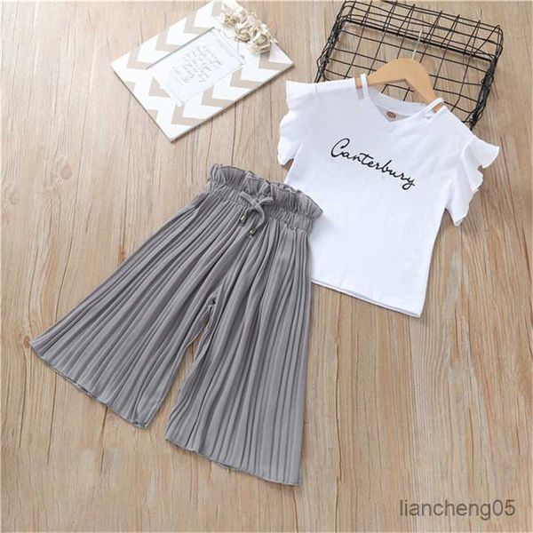 clothing sets summer girls clothing sets kids t-shirt +wide leg suits children short sleeve baby girl clothes years r230824, White
clothing sets summer girls clothing sets kids t-shirt +wide leg suits children short sleeve baby girl clothes years r230824, White
