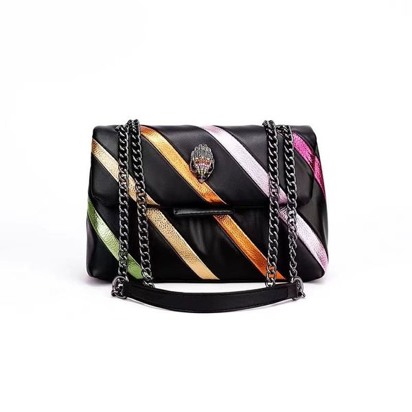 kurt geiger rainbow women 's bag choques color splicing chain one shoulder swallow bag lady eagle bird head 26x15x11.5cm
kurt geiger rainbow women 's bag choques color splicing chain one shoulder swallow bag lady eagle bird head 26x15x11.5cm