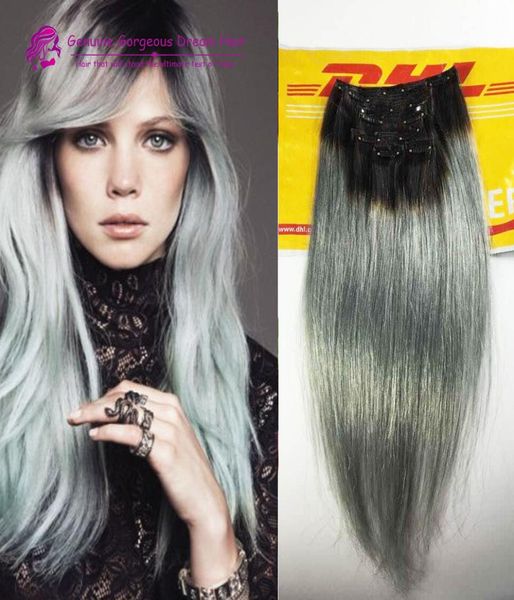 2015 fashion black to grey mermaid colorful ombre brazilian clip in hair extensions two ombre sliver grey clip in hair 7pcs set2215555, Black;brown
2015 fashion black to grey mermaid colorful ombre brazilian clip in hair extensions two ombre sliver grey clip in hair 7pcs set2215555, Black;brown
