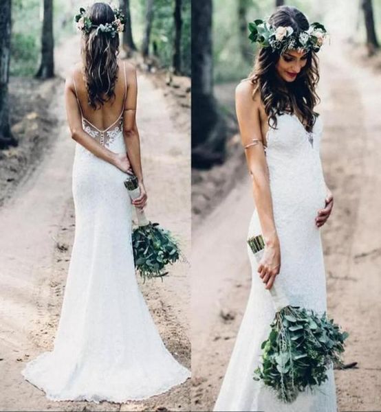 full lace pregnant wedding dresses for brides spaghetti straps backless sheath sweep train garden country bridal gowns plus size c6137987, White
full lace pregnant wedding dresses for brides spaghetti straps backless sheath sweep train garden country bridal gowns plus size c6137987, White