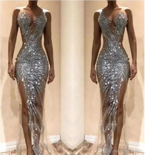sparkly silver mermaid prom dresses 2022 see through sequins bodice split long women occasion evening gowns custom made bc0627106222, Black
sparkly silver mermaid prom dresses 2022 see through sequins bodice split long women occasion evening gowns custom made bc0627106222, Black