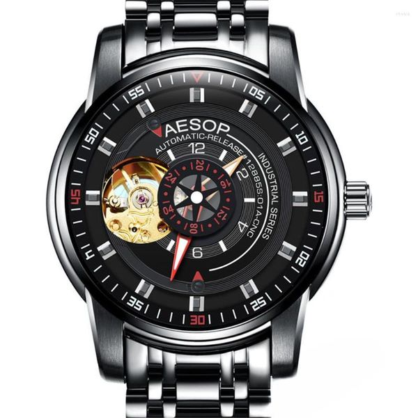 aesop automatic wristwatches mechanical men watch skeleton tourbillon sport casual waterproof wristwatch for, Slivery;black
aesop automatic wristwatches mechanical men watch skeleton tourbillon sport casual waterproof wristwatch for, Slivery;black