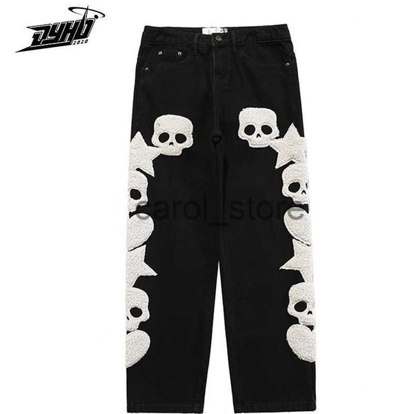 men's jeans vintage pocket skull embroidery straight cargo pants men and women oversize jeans trousers 2021 harajuku streetwear denim p, Blue
men's jeans vintage pocket skull embroidery straight cargo pants men and women oversize jeans trousers 2021 harajuku streetwear denim p, Blue