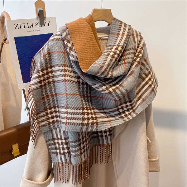 winter and autumn b urbbery scarf online store korean version sweet plaid scarf womens versatile imitation cashmere thickened double sided t, Blue;gray
winter and autumn b urbbery scarf online store korean version sweet plaid scarf womens versatile imitation cashmere thickened double sided t, Blue;gray