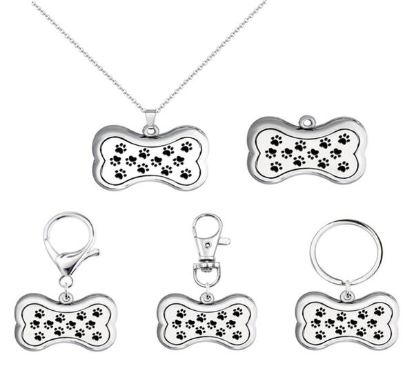 1pc dog bone shape necklace pendant lobster clasp keychain essential oil aromatherapy diffuser locket keyrings with 10pcs pads4314967, Silver
1pc dog bone shape necklace pendant lobster clasp keychain essential oil aromatherapy diffuser locket keyrings with 10pcs pads4314967, Silver
