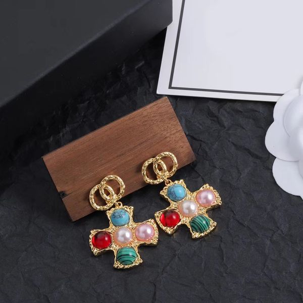 stylish colorful crosses dangle chandelier earring 18k gold 925 silver needle designer pendant earrings women's wedding party gift jewe
stylish colorful crosses dangle chandelier earring 18k gold 925 silver needle designer pendant earrings women's wedding party gift jewe