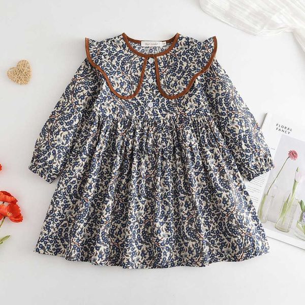 girl's dresses little girls dress 2023 spring new children fashionable floral clothing doll collar children dresses x0806, Red;yellow
girl's dresses little girls dress 2023 spring new children fashionable floral clothing doll collar children dresses x0806, Red;yellow