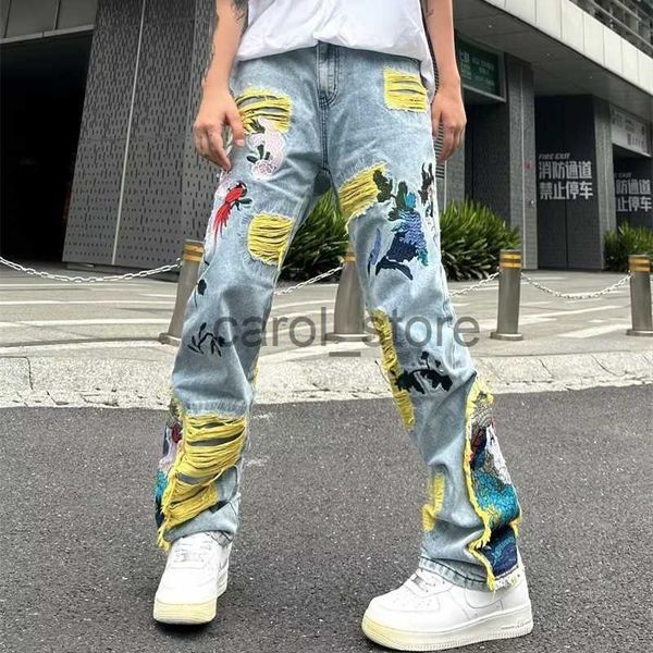 men's jeans 2023 ropa grunge y2k streetwear baggy stacked ripped jeans pants men clothing graphic embroidery hip hop denim trousers pan, Blue
men's jeans 2023 ropa grunge y2k streetwear baggy stacked ripped jeans pants men clothing graphic embroidery hip hop denim trousers pan, Blue