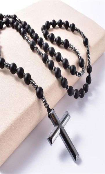 natural stone frosted black onyx catholic christ rosary necklaces with hematite pendant men necklace meditation jewelry 220219154485394172, Silver
natural stone frosted black onyx catholic christ rosary necklaces with hematite pendant men necklace meditation jewelry 220219154485394172, Silver