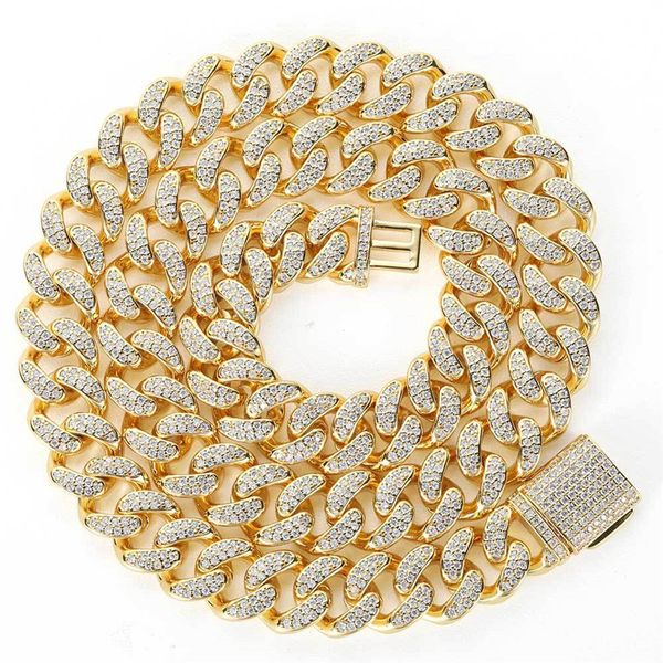 hip hop 15mm double row iced out full diamond cuban necklace bling hip hop jewelry men's necklace, Silver
hip hop 15mm double row iced out full diamond cuban necklace bling hip hop jewelry men's necklace, Silver